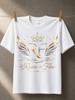 La Reina Del Flow Rf Gold Silver Crown And Wings Sparkles Wave Lines Elegant Music Royal Unisex Unisex All Tshirt