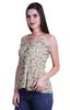 Moomaya Casual Shoulder Strap Flared Hem Cotton Slub Printed Women Summer