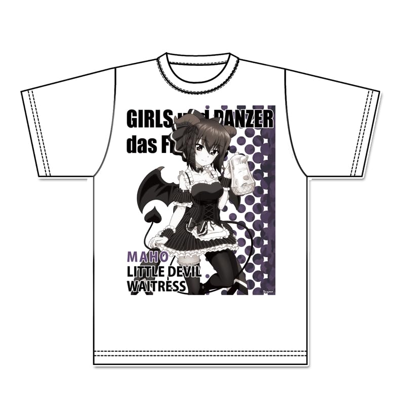 Girls & Panzer Final Chapter Nishizumi Maho Original Graphic T-Shirt Little Devil Waitress