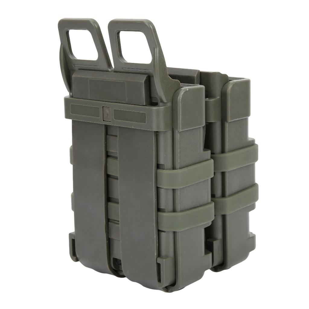 Portable Mag Fast Attach Pouch Molle System Module Double Ammo Holder Carrier Army Green