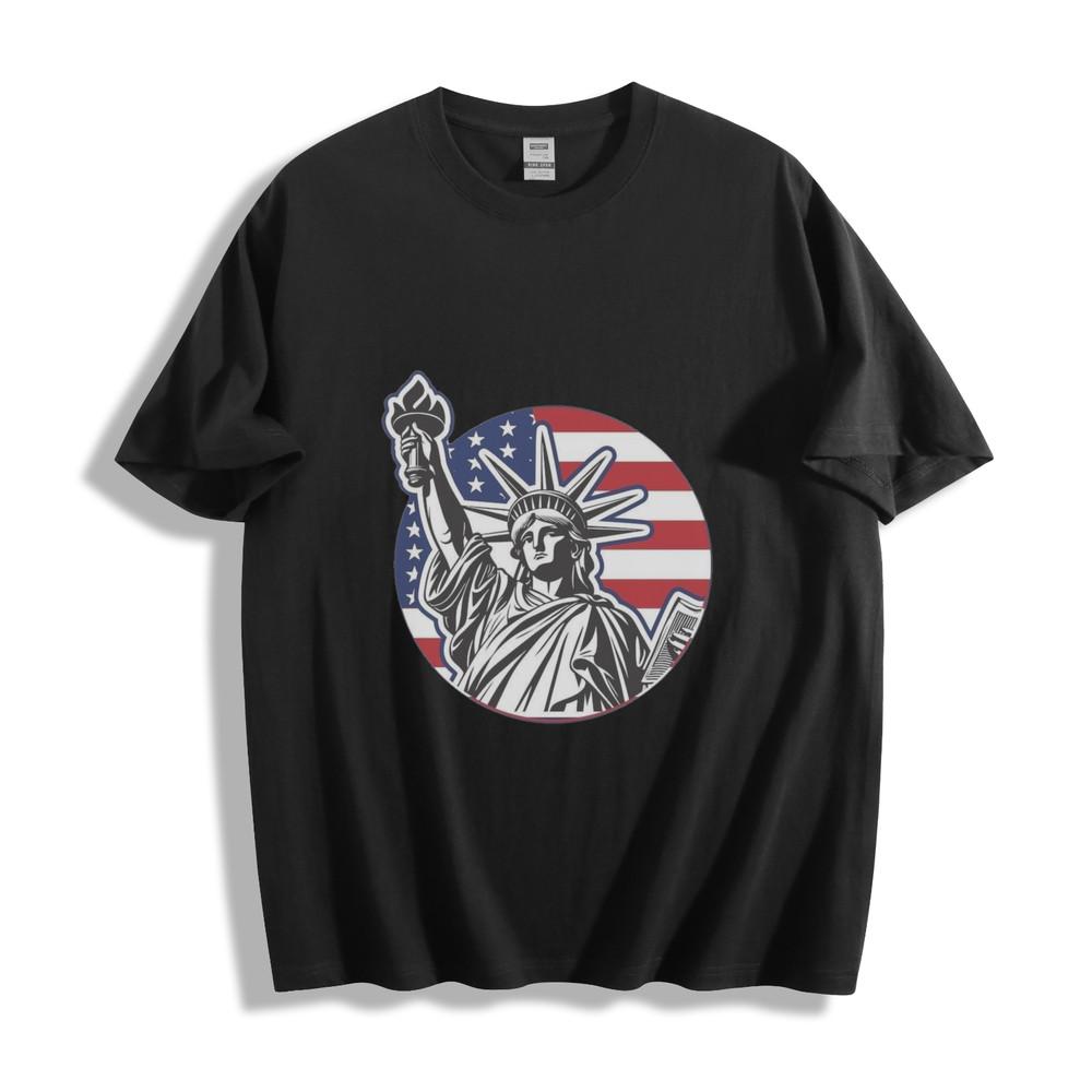 

Liberty Statue T-Shirt - Patriotic USA Flag Design Unisex Tee M
