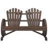 Vidaxl 2-Seater Adirondack Garden Chair, Solid Fir Wood
