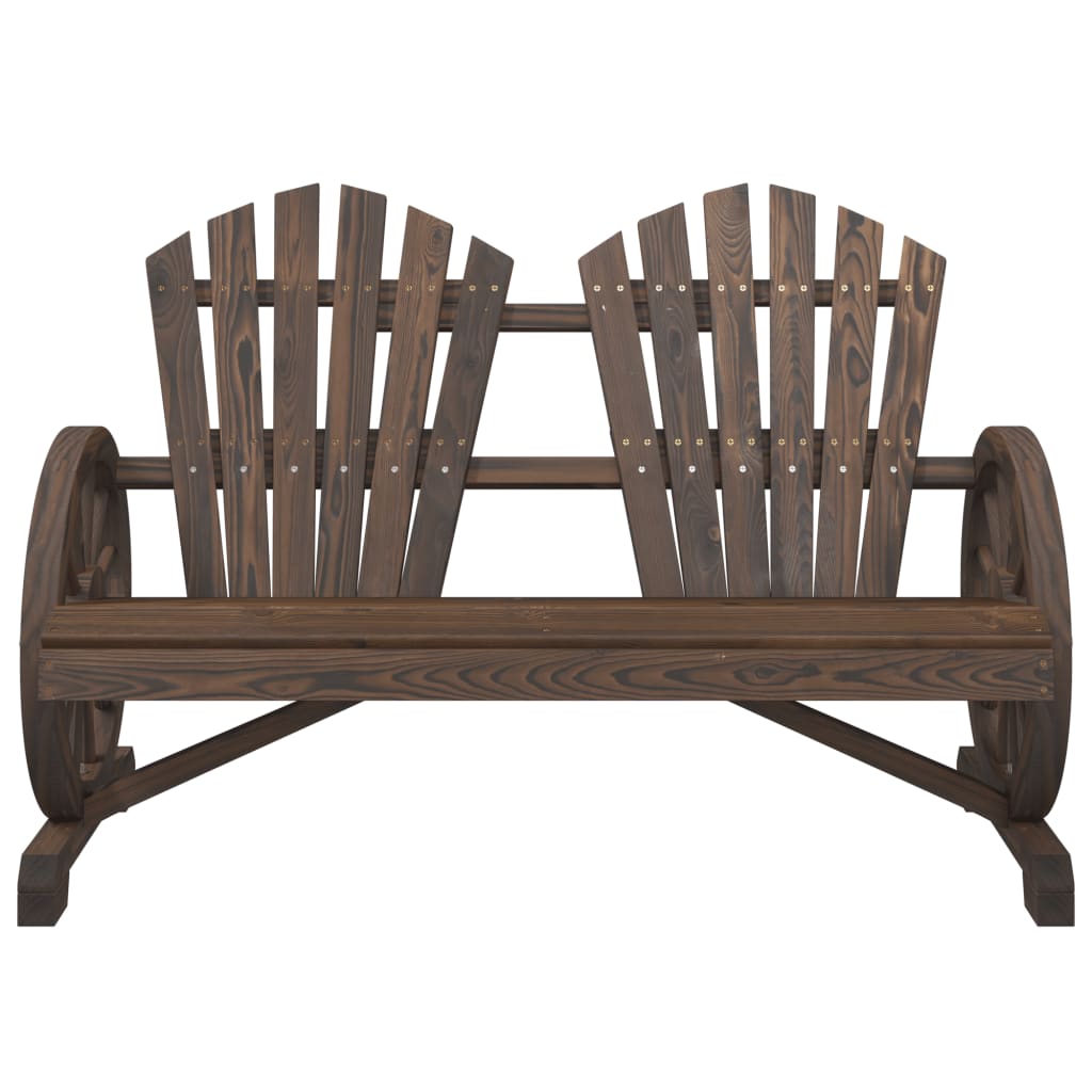 Vidaxl 2-Seater Adirondack Garden Chair, Solid Fir Wood