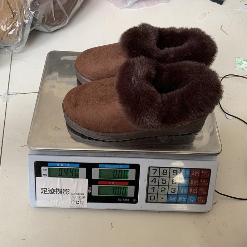 Foreign Trade New Large Size Flip Mouth Thick-soled Snow Boots Women's Cross-border Cloth Plush Warm Low-top Cotton Shoes