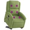 Massage Recliner with Rising Function Light Green Velvet