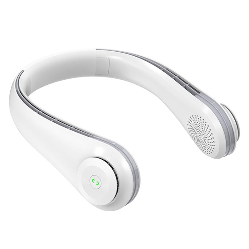 Usb Wearable Cooling Mini Personal Necklace Rechargeable Neckband Bladeless Hanging Potable Neck Fan Type C