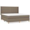 Maison Exclusive - Sommier à lattes de lit avec matelas Taupe 180x200 cm Tissu