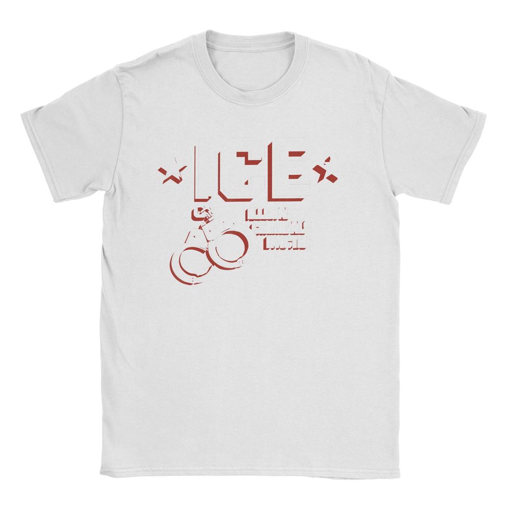 Mens TShirt ICE Illegal Criminals Evicted Novelty 100 Cotton Tee Shirt Short Sleeve T Shirts Round Neck Clothes Graphic
