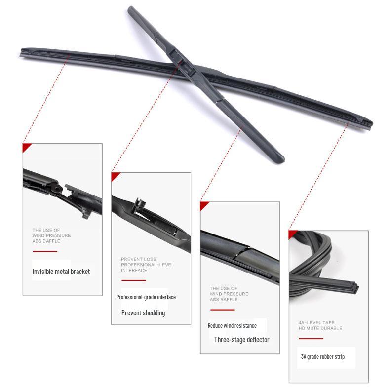 Venucia T70D50 Wiper Blade: Universal, Frameless, Suitable for R50/R30, D50, Morning Breeze