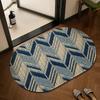 Absorbent Quick-Dry Bathroom Mat Non-Slip Floor Rug Shower Entryway Linen-Look Fabric Minimalist Design Washable
