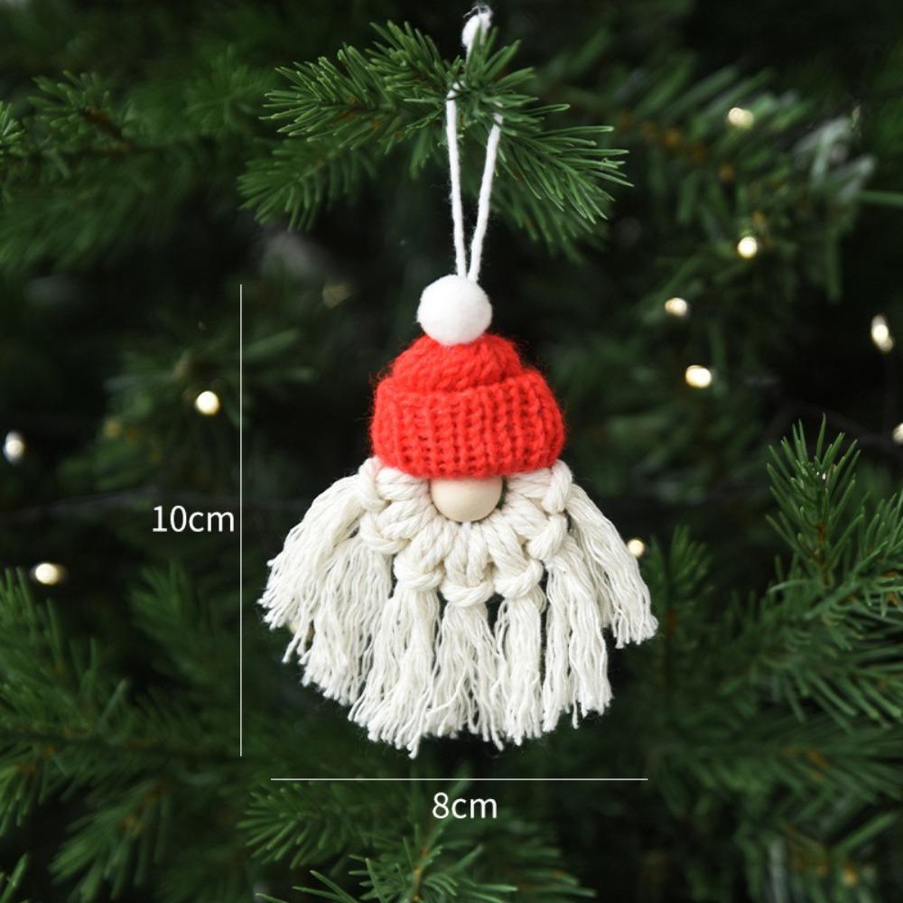 Handmade Christmas Tree  Pendant Santa Claus Mini Woolen Decor Premium Hanging Ornament  Versatile