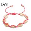Natural Shell Jewelry for Vacation Handmade Seashell Bracelet, Boho Beaded Adjustable Flexible Rope Bracelets All Sizes Woven String Bracelet