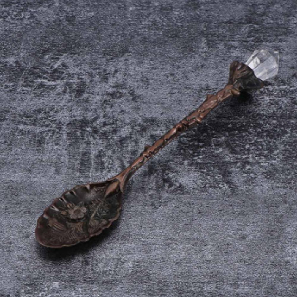 Crystal Head Coffee Spoon Ice Cream Flatware Tea Zinc Zinc Zinc Alloy Scoops Accessories Kitchen Dining Bar