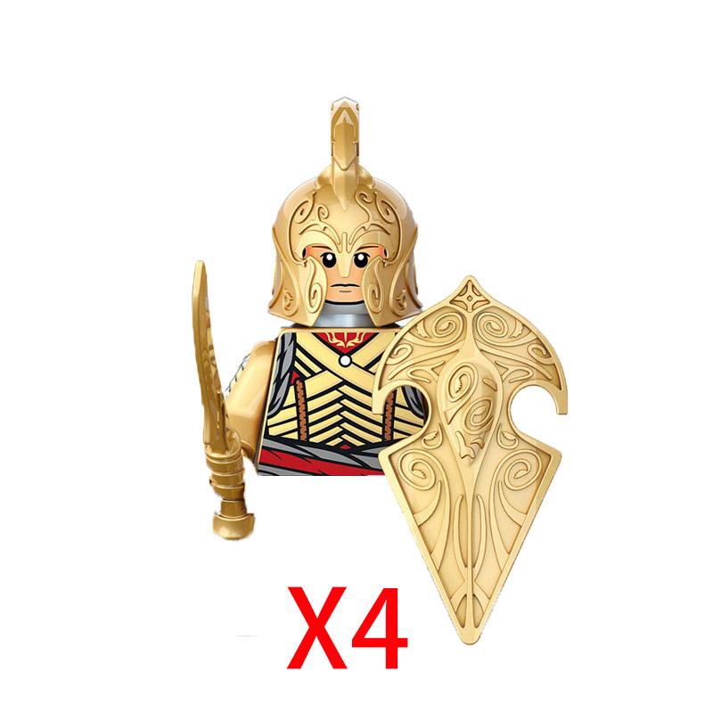 Military Building Blocks Solider Figures Movie Science Fiction Series Weapons Shield Knight Toys Gifts Medieval Mini Bricks MOC
