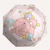 Little Twin Stars, Sanrio Characters Automatic Opening and Closing Folding Umbrella with 8-rib Frame and Compact Travel Design, Perfect for