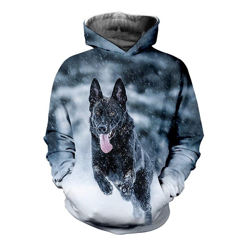 Kids Boys Hoodie Pullover Animal Dog Long Sleeve Pocket Children Top Casual 3D Print Hoodie