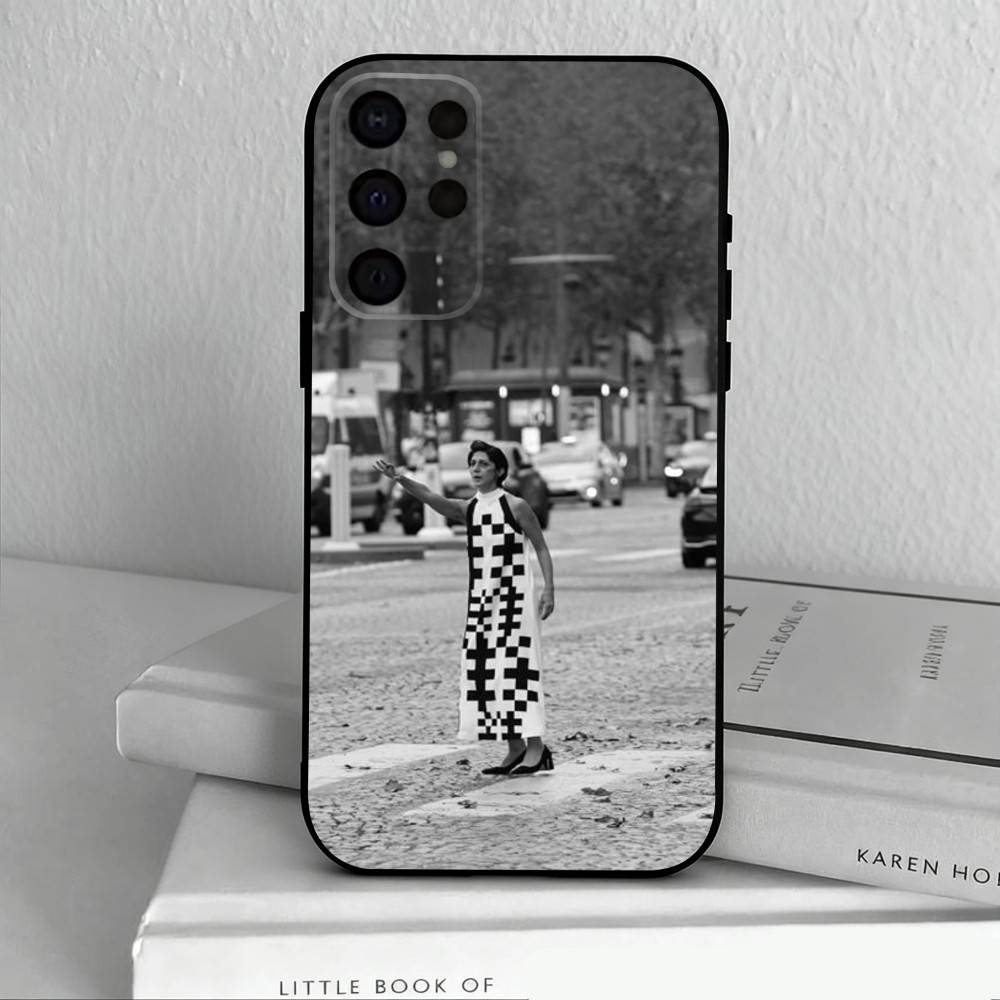 Deux personnes echangeant de la salive Phone Case For Samsung S25,24,23,22,30,21,10,9,Ultra,Plus,Lite,FE,4,5 G Soft Black Case