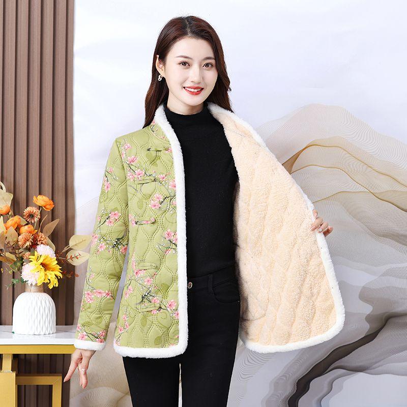 Winter Warm Cotton-Padded Jacket Winter Loose Cotton Coat Women Jacket Autumn Mothers Velvet Thicken Outerwear