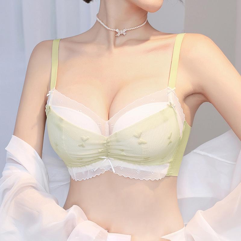 Sexy Push Up Bra Seamless Lace Bra for Women Wireless Thin Cup Brassiere Ladies Underwear Intimate Lingerie 32-38AB Cup