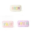 Cosy Velvet Makeup Bag With Embroidered Letters For Travel And Beauty Storage