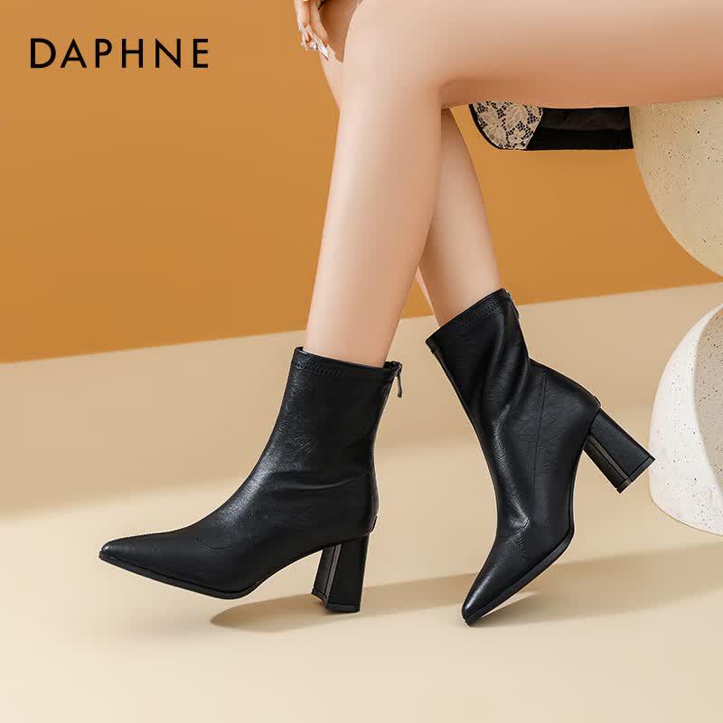 Daphne Women s Pointed Toe High Heel Ankle Boots 40