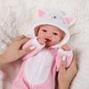 Reizende Puppenkleidung mit Tiermotiv für 43 cm Reborn-Puppen, Outfit-Set, weiches Polyesterkostüm für Kinder, Spielzeug zum Rollenspiel