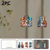 2 Stück 2D/Flach DIY Diamantkunst Anhänger Diamantmalerei Set Diamantmalerei Ecke Aufbewahrung Anhänger DIY Heimdeko Hängeanhänger