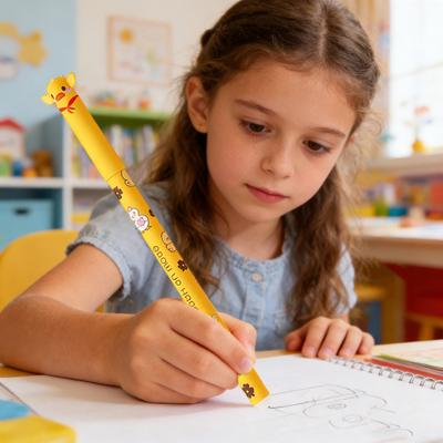 Cartoon Erasable Pen Set 8 Colors Smooth Writing Gel Pens Cute Animal Designs 0.7mm Ink Erasable Gel Pens for Reusable Notes Holiday Cards And Gift