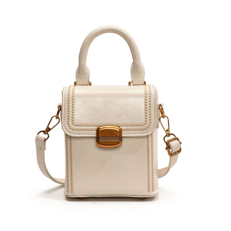 

Premium sense retro small bag women 2025 new fashion versatile mobile phone bag girls gift shoulder messenger bag tide белый