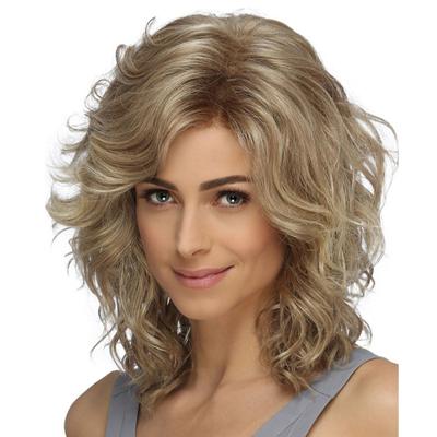 Dámská krátká blond vlnitá kudrnatá paruka Syntetická paruka s bočním třeskem Pro ženy Paruky z tepelně odolných vláken na denní párty