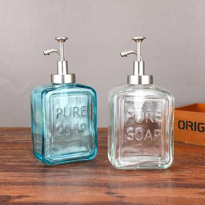 500ml European Style Creative Hand Sanitizer Bottle Hotel Club Lotion Bottle Glass Press Type Shampoo Bath Gel Subpackage Bottle