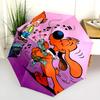Bole and Bill  Pattern, Automatic Folding Umbrella, Portable and Foldable Design, 8 Ribs, a Christmas or Birthday Gift.