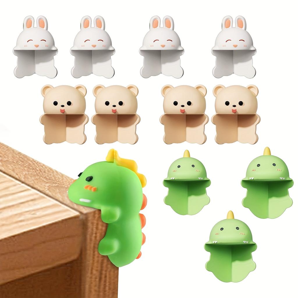 12pcs Silicone Corner Guards for Tables and Windows - Cartoon Bear Design, Anti-Collision Protection,Table Corner Protector