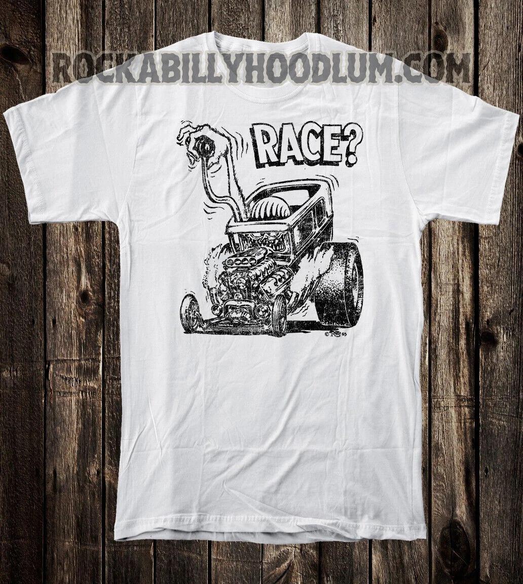 Retro Hot Rod Tee T Shirt Vtg Art Drag Racing Ed Big Daddy Roth Monster Race? M