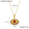 Bohemian Devil's Eye Pendant Necklace in Enamel & Titanium Steel with Rhinestones for Women