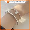 100% Solid 925 Sterling Silver Metal Bracelet for Women Vintage Handmade Simple Retro Shinning Bar Bracelet Birthday Gift Party