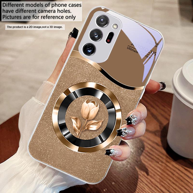 Goldener Kreis Tulpe Für Samsung M 02 12 Note 8 9 10 20 A 01 A02 A03 Core 04 A05 06 10 12 13 14 15 A16 Glas Ultra Handyhülle