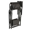 Kapitan Stag (KAPITAN STAG) Krzesło plenerowe, Aluminiowe krzesło reżyserskie z półką, Czarne, UC-1880