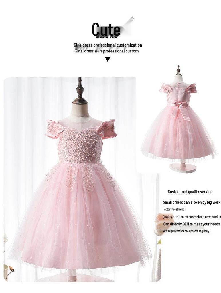 Girls' High-End Piano Performance & Birthday Princess Dress
