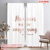 2pcs 2D Flat Printing Window Drapes His Mercies Every Morning 100% Polyester Without Electricity Party Decorations for