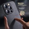 IPhone 14 Pro Case, Apple 14 Pro Protective Cover, Shockproof, Full Lens Protection, Luxury Lambskin, Simple Silicone,n, Black Leather Case