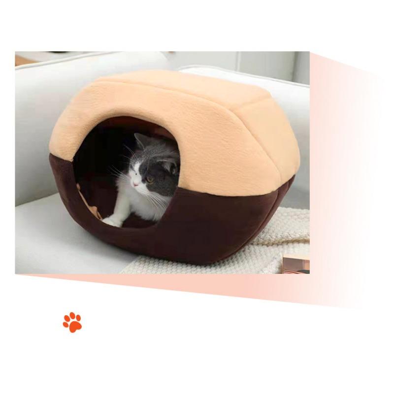 

Юрта, кошачье гнездо, можно разобрать и помыть, летний домик для питомца, гнездо, четырехсезонный универсальный питомник, собачий коврик, палатка, гнездо, полузакрытое M45*48cm