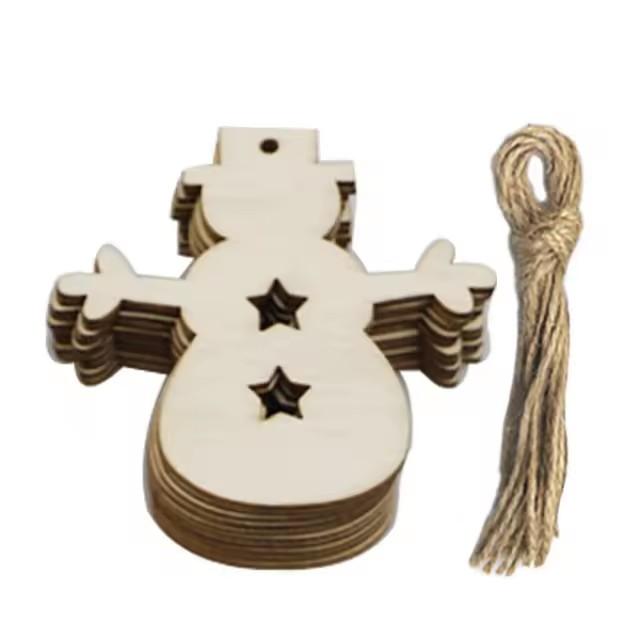 10/20/50 ks DIY dřevěné vánoční koule dekorace řemeslné umění ozdoby štítky závěsná ozdoba pro domácí vánoční a novoroční dárky pro děti