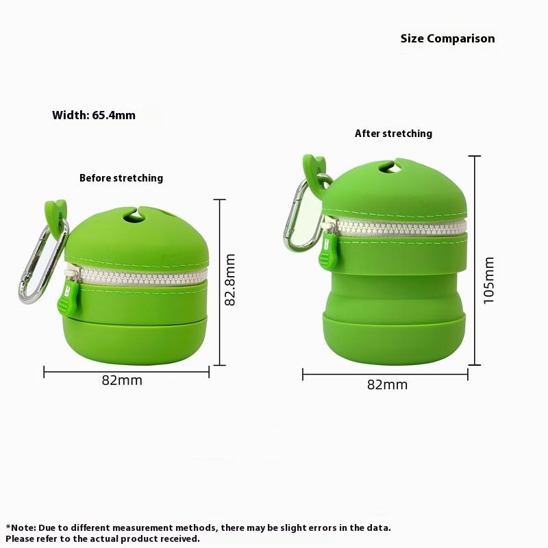 1 Piece Portable Storage Pouch For Small Fishing Gear Outdoor Waste Collection Foldable Fly Fishing Silicone Storage Container