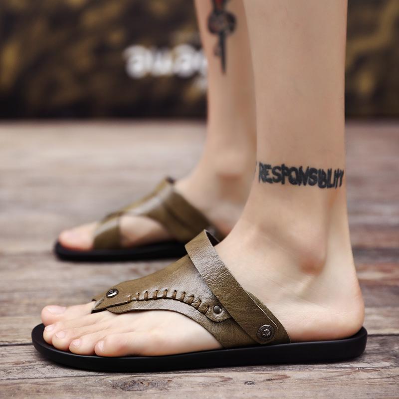 Fashion Summer Business Mens Sandals Soft Comfortable Non Slip Slippers Flip Flops Formal Outdoor Beach Shoes Platform Casual