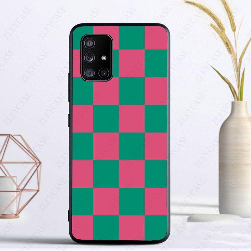 Checkerboard Plaid Checked Checkered Funda For Samsung Galaxy A13 A53 A11 A12 A32 A22 A52S A41 A42 A33 A20E A30S A40 A21S Cases