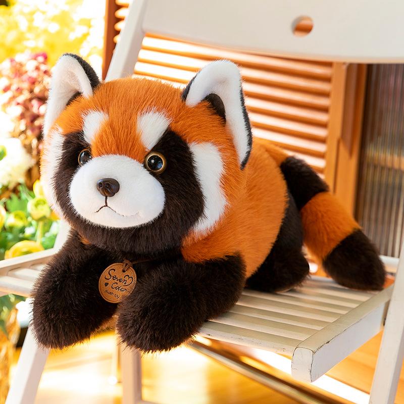 Cute and Lazy Red Panda Plush Toy Children Sleeping Pillow Cute Pet Home Ornament Zoo Souvenir