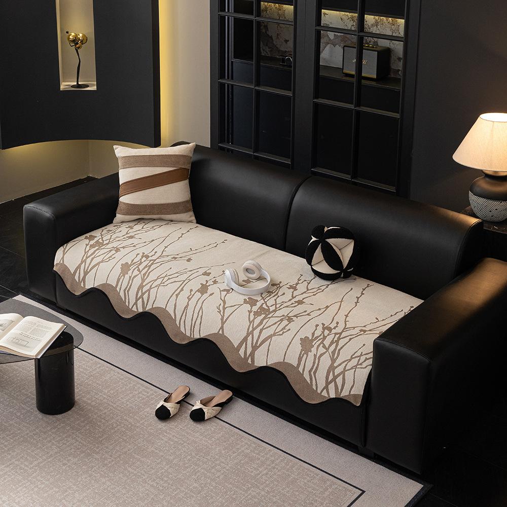 

Light Luxury Special-Shaped Sofa Cushion, Universal In All Seasons, High-Grade Non-Slip Chenier Irregular Sofa, Seat Cushion Cover, Backrest Towel 90*70cm