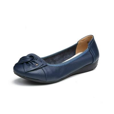 Fashion Handmade Genuine Leather Flat Shoes Women Female Casual Shoes Women Flats Shoes Slip On Leather Car-styling Flat Women Loafers