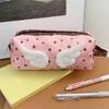 Big Capacity Pencil Case Light Weight Plush Pen Case with Handle Large Pen Pouches Pencil Organizers Travel Makeup Bag